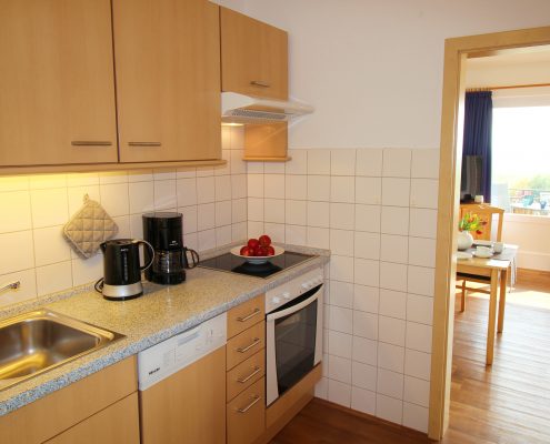 Küche im Appartementhaus